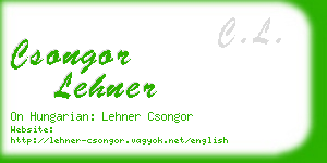 csongor lehner business card